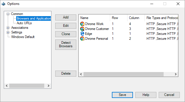 Shortcuts dialog